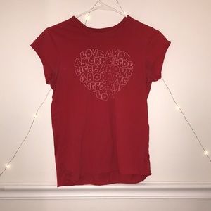 red vs love tee